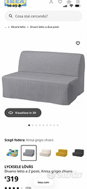 Divano letto LYCKSELE LÖVÅS 140 cm (1 piazza 1/2)