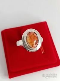 Anello argento con opale