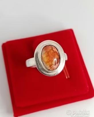 Anello argento con opale