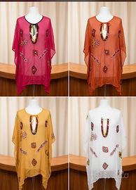 casacche poncho vari colori e fantasie 