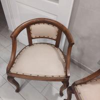 Coppia di sedie a pozzetto in stile Luigi 15