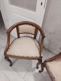 Coppia di sedie a pozzetto in stile Luigi 15