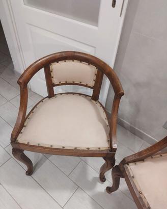 Coppia di sedie a pozzetto in stile Luigi 15