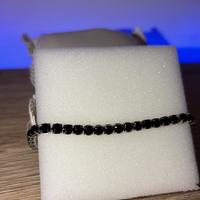 Bracciale tennis nero uomo