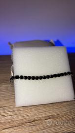 Bracciale tennis nero uomo