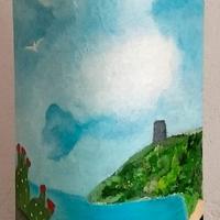 Tegole dipinte a mano.