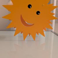 Lampadario Sole camera bambini