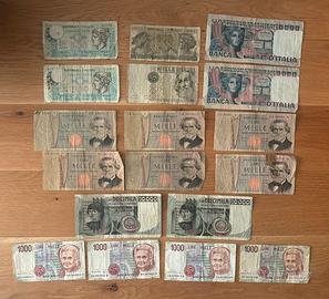 Collezione banconote vecchie Lire Italiane