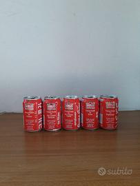 5 lattine coca cola vuote WOALD COLLECTION