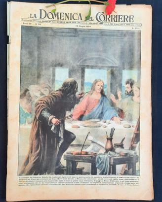 La Domenica del Corriere 13 giugno 1954 Cenacolo