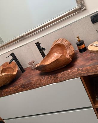 Bagno artigianale zen legno massello