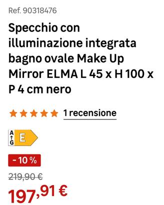 Specchio bagno