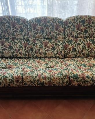 DIVANO LETTO STILE CLASSICO RUSTICO IN LEGNO