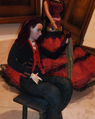 coppia di ballerini di flamenco realizzati da Mari