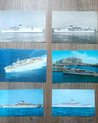 cartoline Navi Tirrenia e Societa' Italia