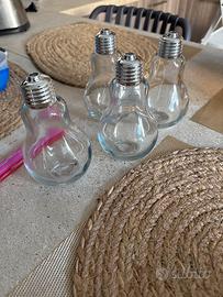 Set bicchieri cocktail con cannuccia