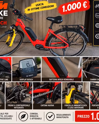 BICICLETTE ELETTRICHE KTM BOSCH – € 1.000