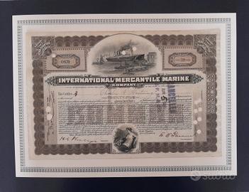 certificato azionario Int.Marine Mercantile Co.