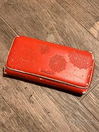 Portafoglio Desigual arancione grande con zip