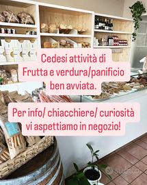 Vendita negozio di pane frutta e verdura