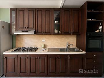 Cucina in legno massello africano, completa elettr