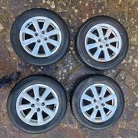 SET 4 x Cerchi lega toyota Yaris Originali+Gomme