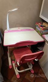 scrivania bambina più sedia 