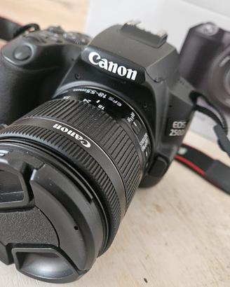 Canon EOS 250d 24mp apsc + 2 obiettivi  