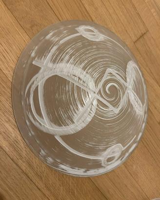 
PLAFONIERA IN VETRO DECORATO – DIAMETRO 30 CM