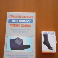Scarpa post operatoria e calza elastica 35/38