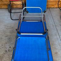 Lettino da sppaggia e carrelino da spiaggia