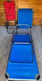 Lettino da sppaggia e carrelino da spiaggia