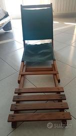 sediolina in legno e telo