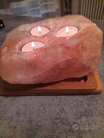 Porta candele di sale