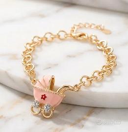 Bracciale Stroili Carrozzina Rosa Bebè - NUOVO