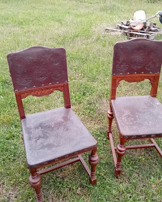 2 sedie antiquariato primi 900