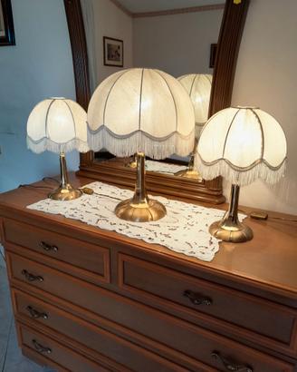 Lampada da tavolo con coppia di abat-jour