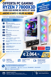 PC GAMING 7800X3D 32GB RAM SSD RX9070XT 16GB W11P