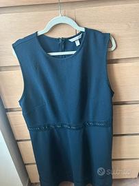 Tubino blu H&M con leggera gonna a ruota XL nuovo