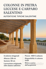 Colonne ottagonali autentiche salentine