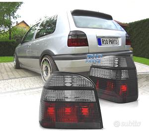 FANALI PER VOLKSWAGEN VW GOLF 3 91-97 ROSSO AFFUMI