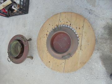 2 Braciere rame e ottone vintage antichi permuto