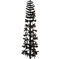 Albero Natale a metà Nero 210 x 55 cm NUOVO