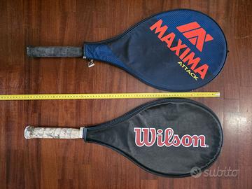 Set 2 Racchette Tennis Wilson & Maxima + 11 Palle