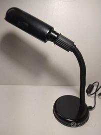 Lampada tavolo nera c/braccio flessibile Stilplast