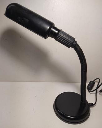 Lampada tavolo nera c/braccio flessibile Stilplast