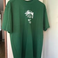 T-shirt Stussy Nike verde taglia S nuova originale
