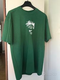 T-shirt Stussy Nike verde taglia S nuova originale