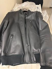 giubbino da motociclista in pelle