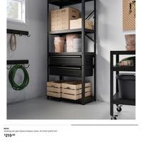 scaffale profondi in metallo nero 